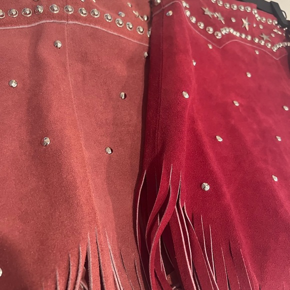 Understated Leather Chaps Belt in Pink “Rebelious Rose” - Picture 12 of 12